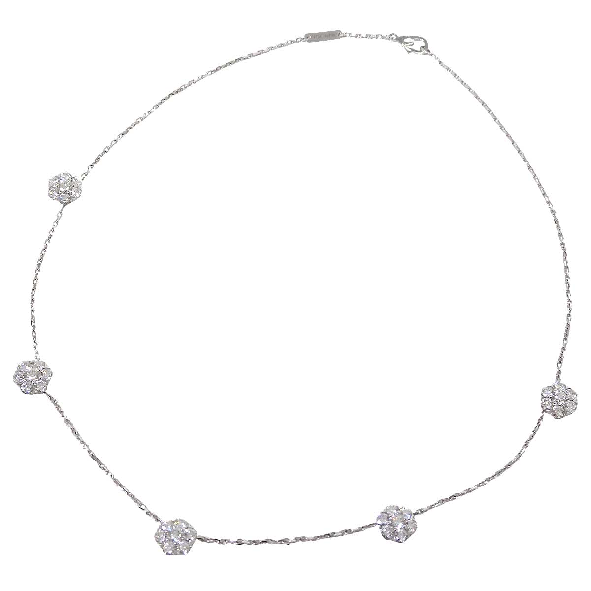 Van Cleef & Arpels necklace Fleurette 5P Diamond Silver K18WG Diamond VCARP9VC00[EXCELLENT][Authentic]