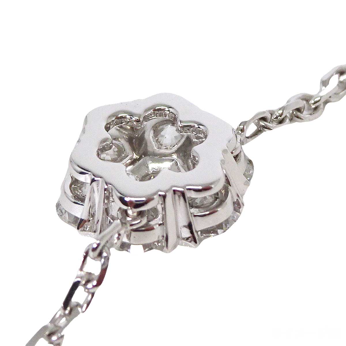 Van Cleef & Arpels necklace Fleurette 5P Diamond Silver K18WG Diamond VCARP9VC00[EXCELLENT][Authentic]
