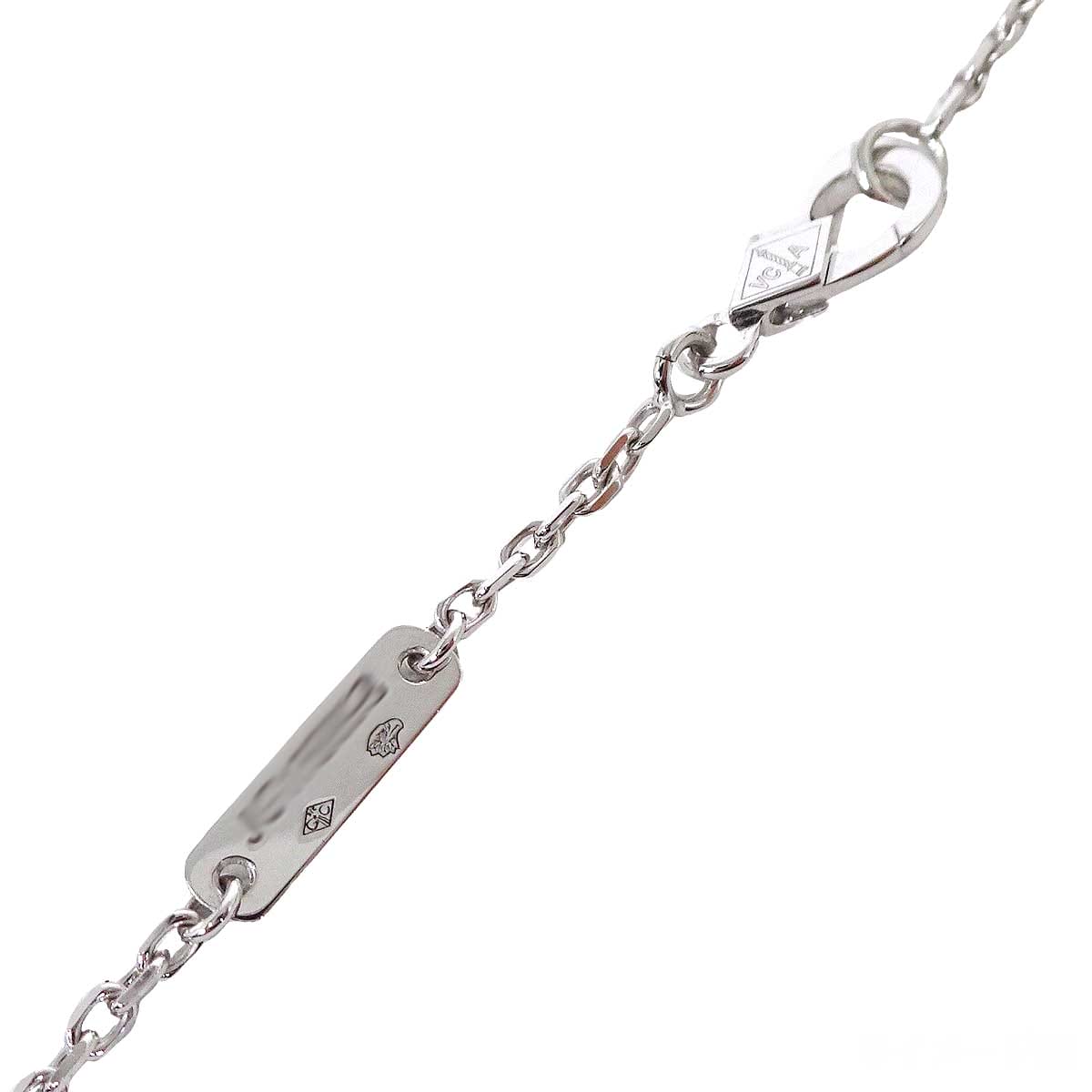 Van Cleef & Arpels necklace Fleurette 5P Diamond Silver K18WG Diamond VCARP9VC00[EXCELLENT][Authentic]