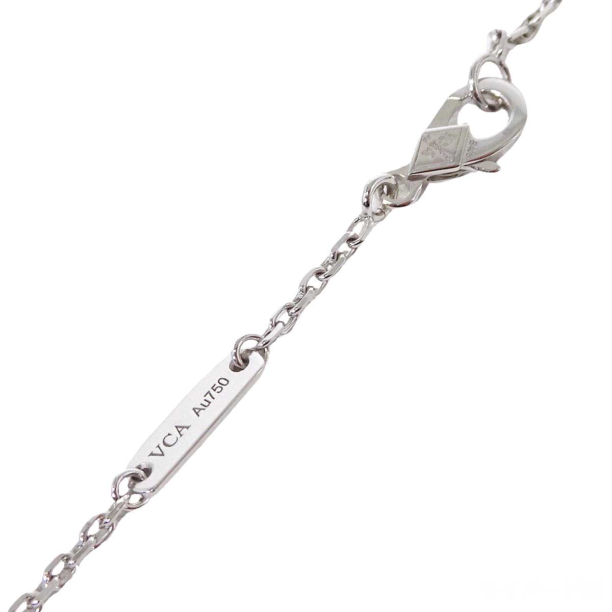 Van Cleef & Arpels necklace Fleurette 5P Diamond Silver K18WG Diamond VCARP9VC00[EXCELLENT][Authentic]