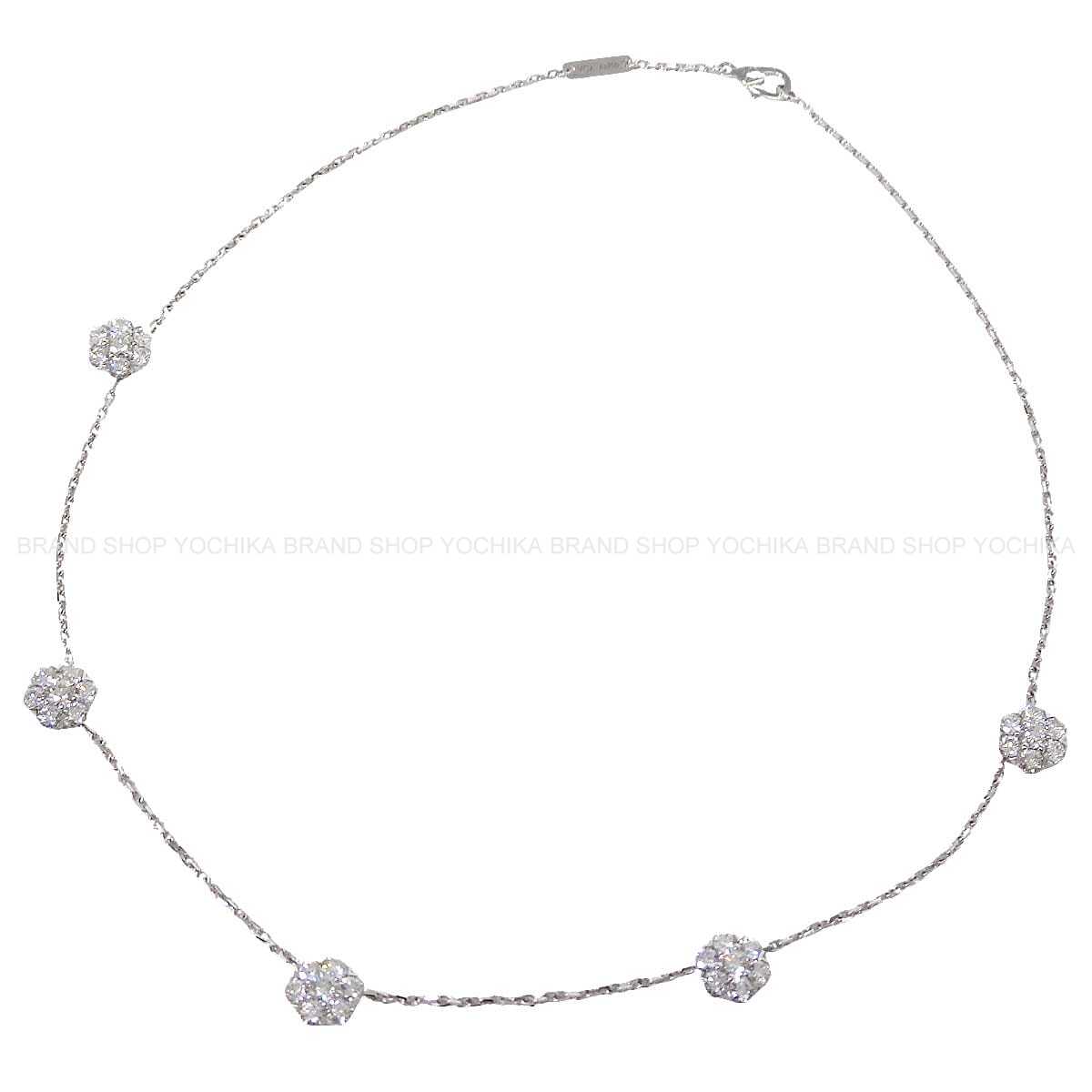 Van Cleef & Arpels necklace Fleurette 5P Diamond Silver K18WG Diamond VCARP9VC00[EXCELLENT][Authentic]