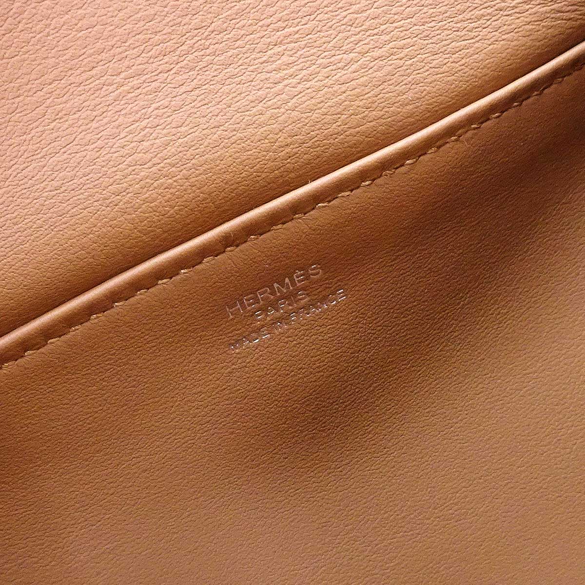 HERMES Shoulder bag Lindy mini 20chamois /Gold Grizzly/Veau Swift Silver HW Stamp K[BRAND NEW][Authentic]
