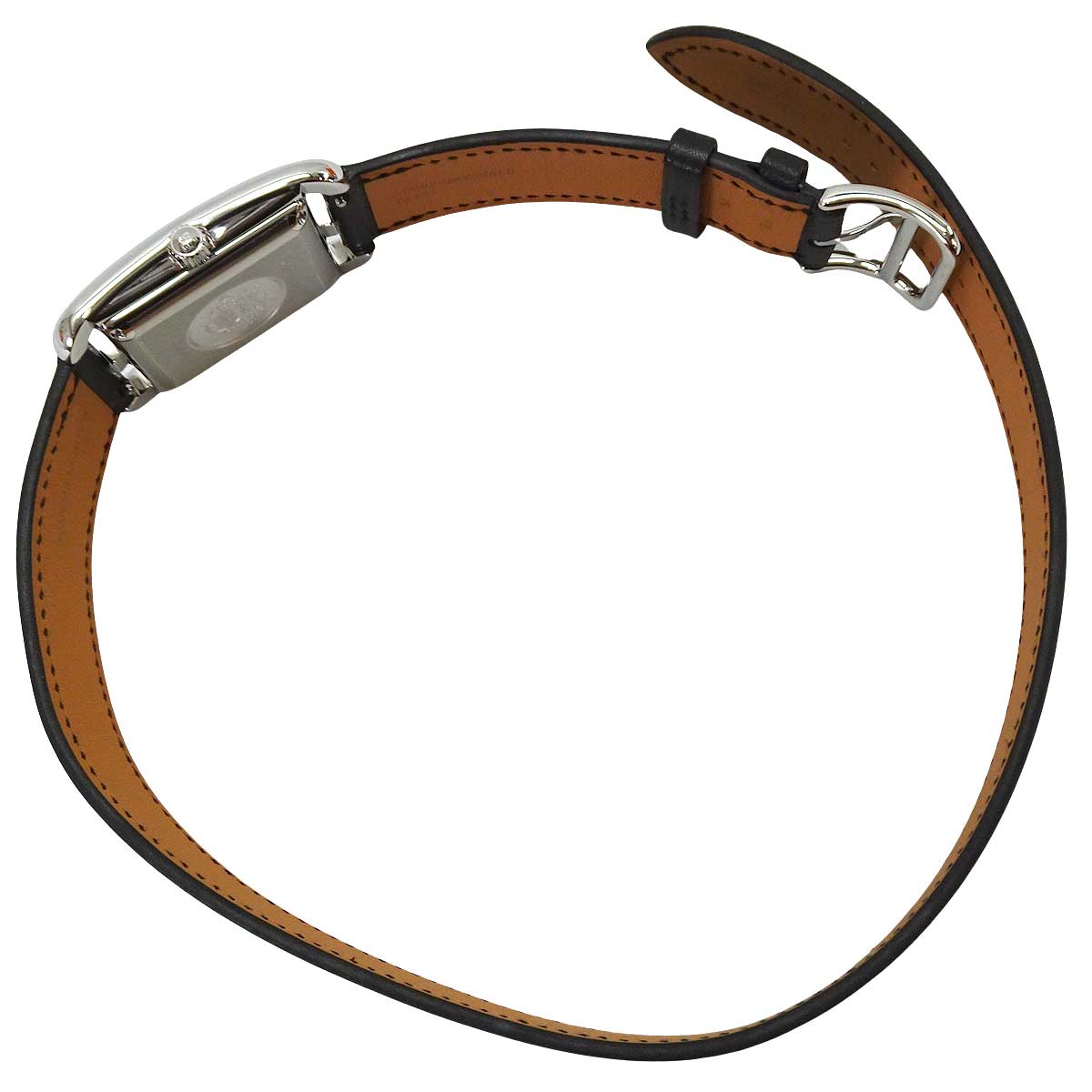 HERMES Watches Cape Cod Automatic GM 37 mm Double Tour cc1.710.224 Noir (Black) Veau Barenia/Stainless steel Silver HW Stamp W W055642WW00[EXCELLENT][Authentic]