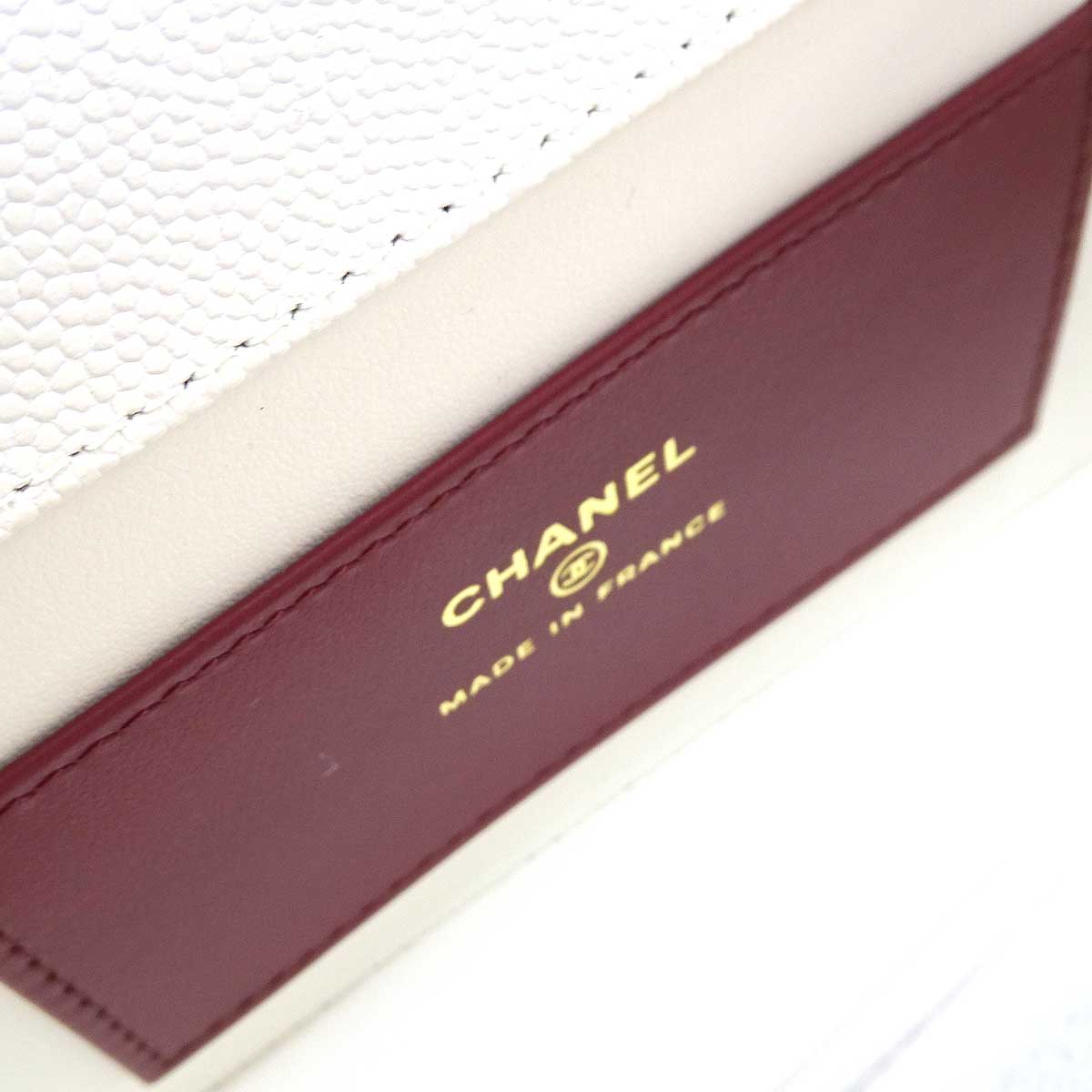 2026 S/S NEW CHANEL Shoulder bag Small Flap Bag COCO Mark Blanc (White)/Bordeaux Shiny Grained Calfskin Gold HW AS6130[BRAND NEW][Authentic]