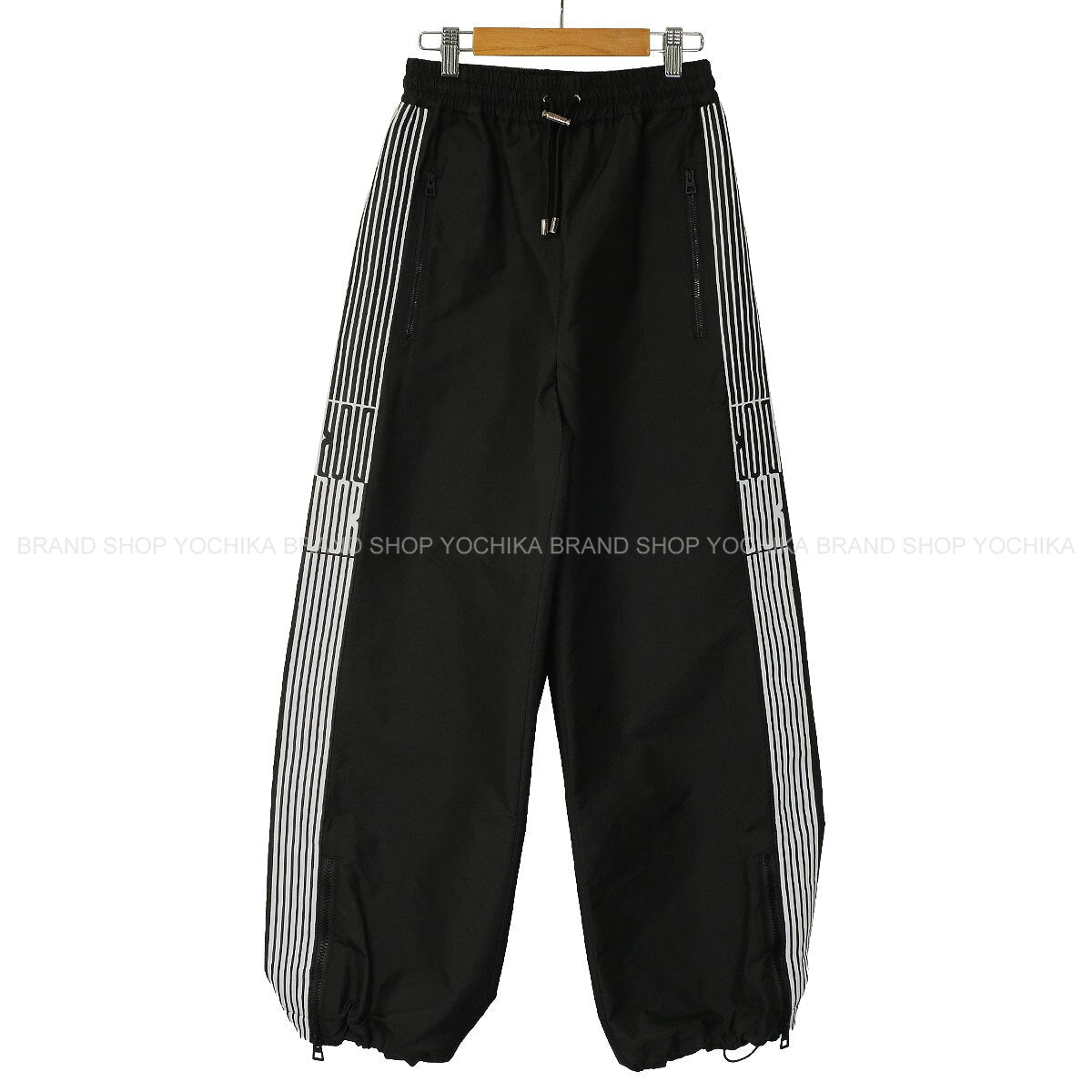 2025SS Dior Pants Flare Graphic Noir (Black)/Blanc (White) Polyester #32 Black HW 527P58S2205[EXCELLENT][Authentic]