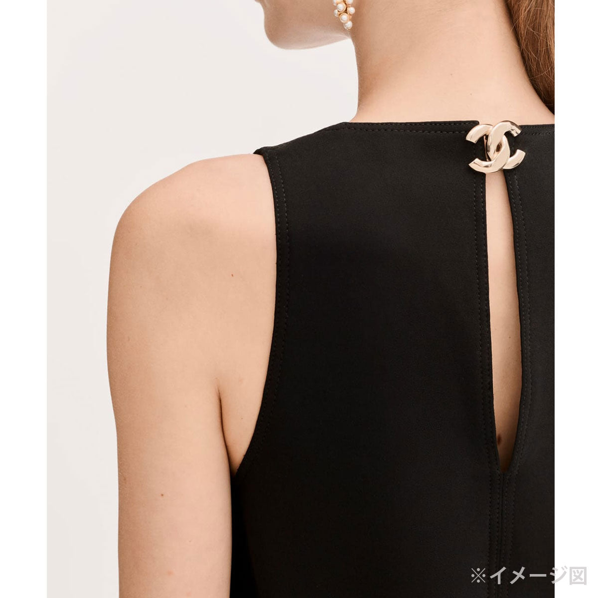 2026SS CHANEL dress Short Dress COCO Mark Noir (Black) Reyon/Polyurethane #36 Champagne Gold HW P81174[BRAND NEW][Authentic]