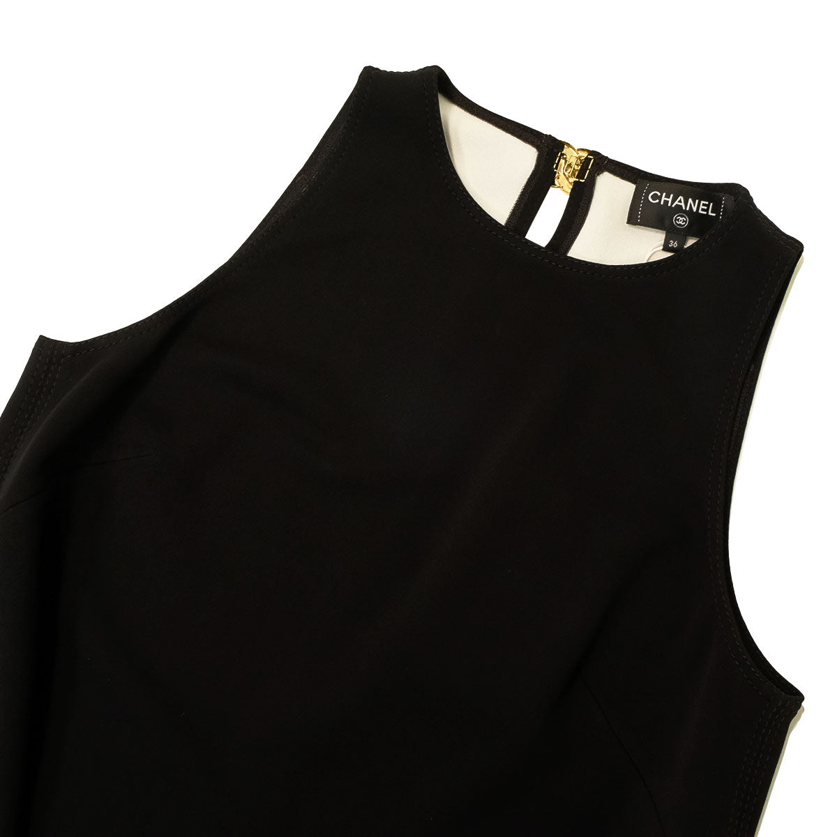 2026SS CHANEL dress Short Dress COCO Mark Noir (Black) Reyon/Polyurethane #36 Champagne Gold HW P81174[BRAND NEW][Authentic]