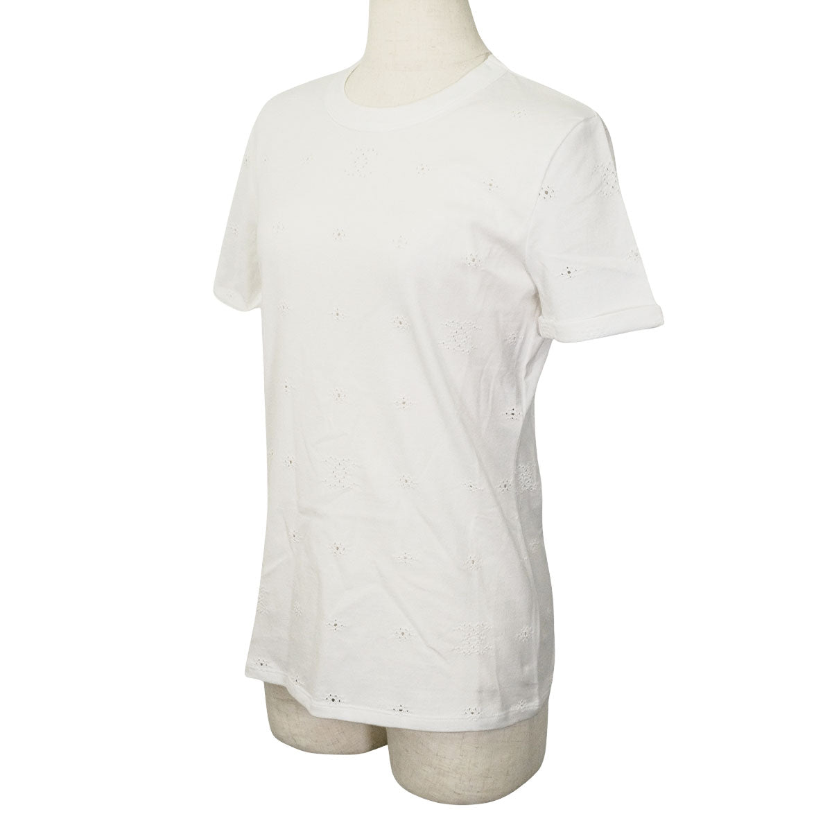 2026SS CHANEL Short sleeve t shirt Crewneck COCO Mark Perforated Blanc (White) Cotton #S P81381[BRAND NEW][Authentic]