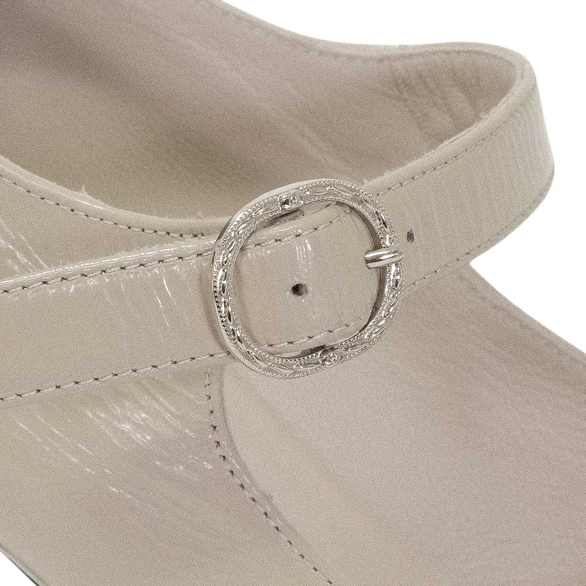 CHANEL pumps Ankle Strap Heels Bicolor COCO MarkGreige/White #38c Silver HW G39111[EXCELLENT][Authentic]