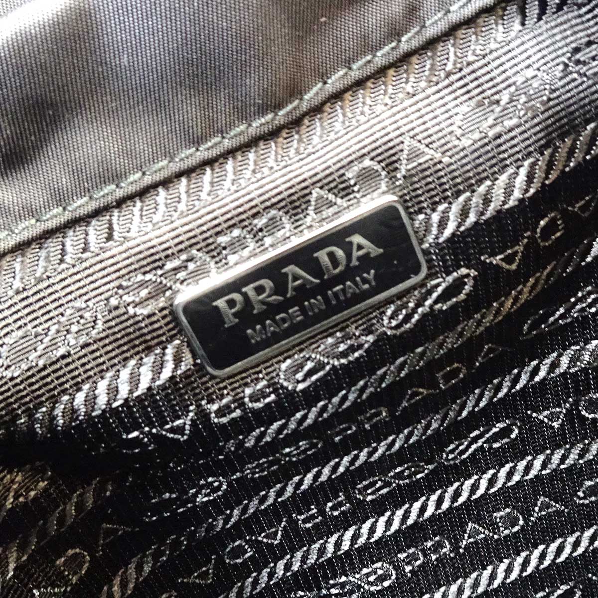 PRADA Shoulder bag Mini Chain Re-Nylon Bijou Embellishments Noir (Black) Nylon Saffiano Leather Silver HW 1BH0292[BRAND NEW][Authentic]