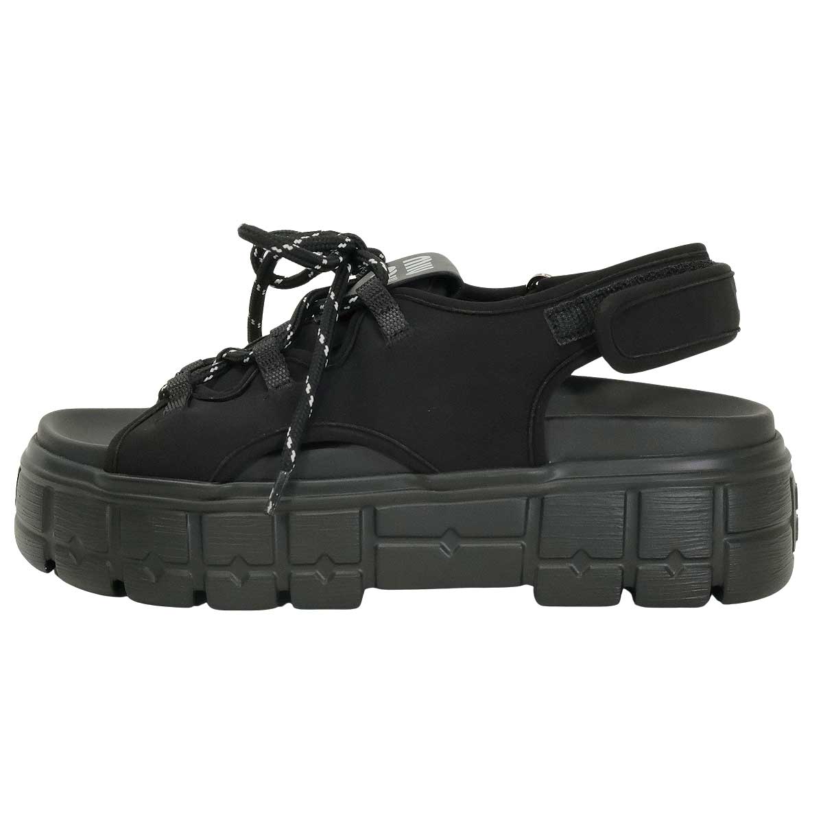 Miu Miu sandals Chunky Neoprene Noir (Black) #37.5 5X418E[BRAND NEW][Authentic]