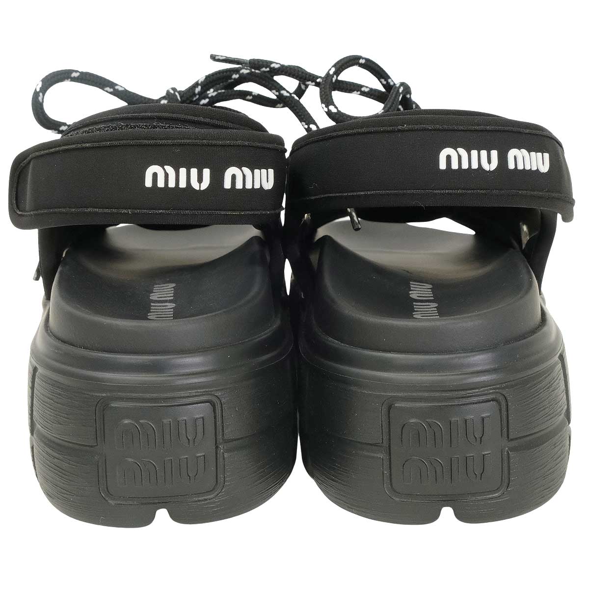 Miu Miu sandals Chunky Neoprene Noir (Black) #37.5 5X418E[BRAND NEW][Authentic]