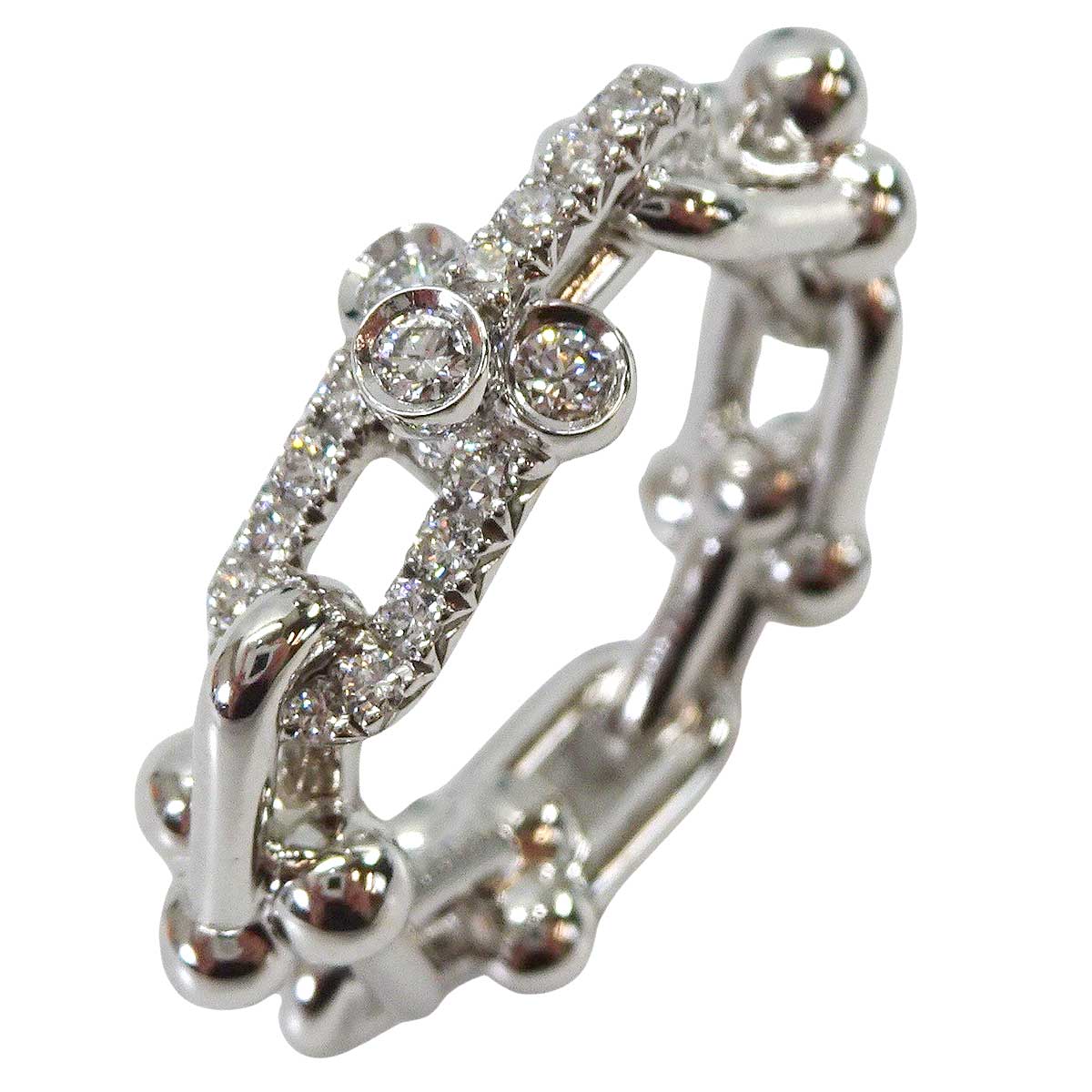 TIFFANY&Co. ring HardWear Small LinkWhite Gold K18WG/Diamond #51 72669495[BRAND NEW][Authentic]