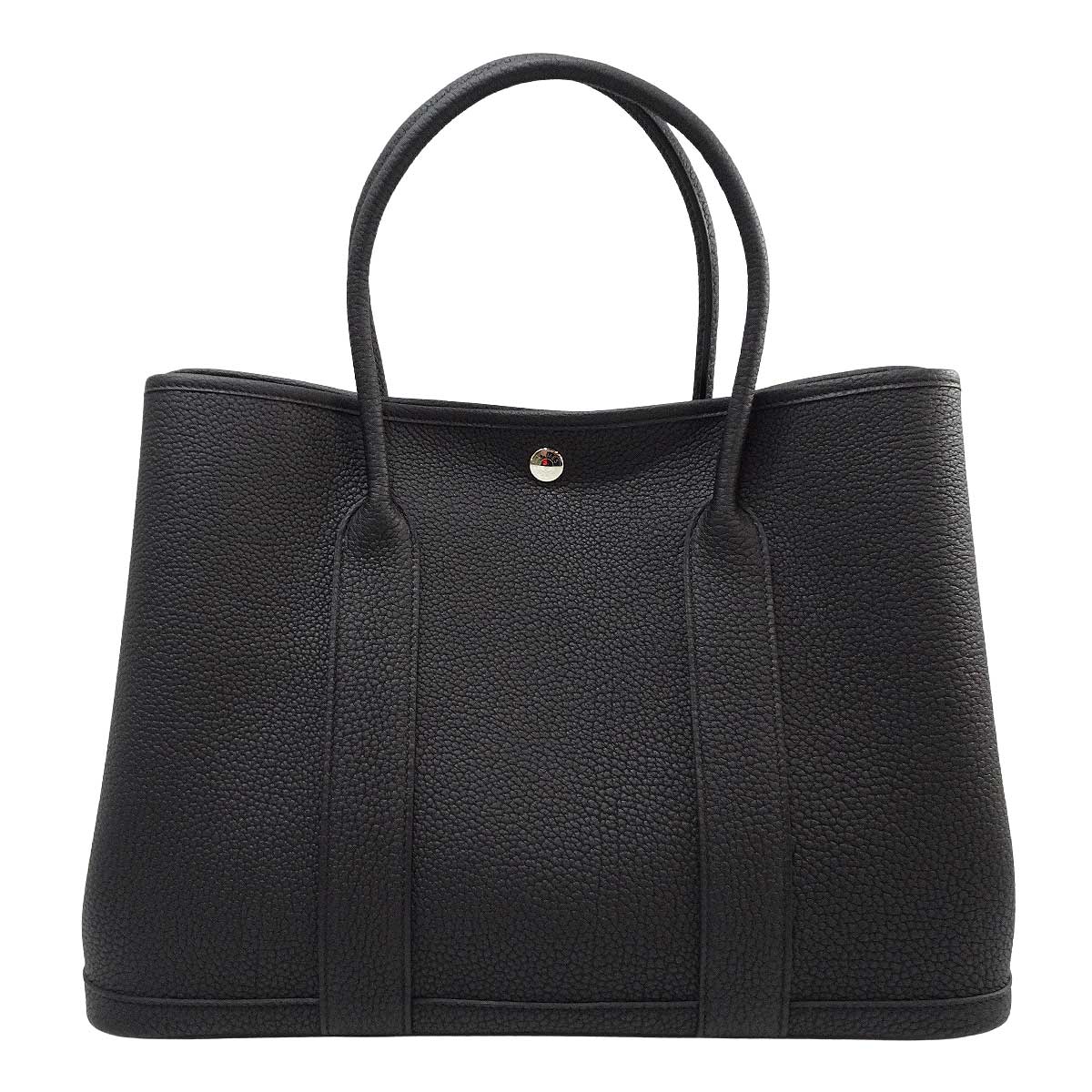 HERMES tote bag Garden Party 36 PM All Leather Noir (Black) Veau Negonda Silver HW Stamp G[BRAND NEW][Authentic]