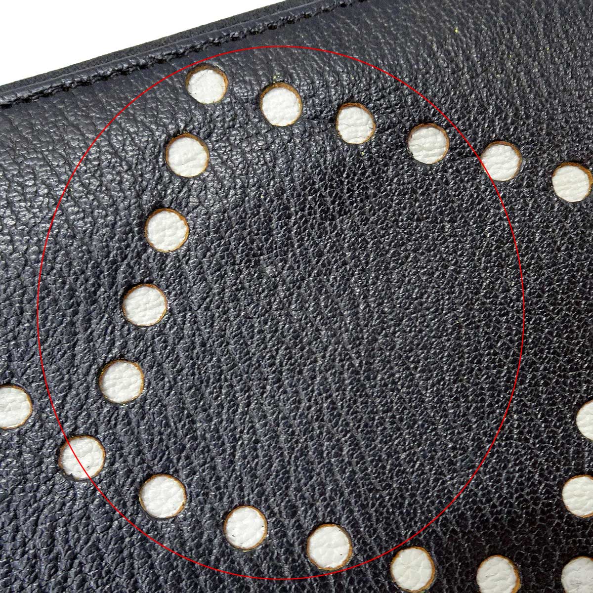 [Pre-loved] HERMES long wallet Evelyne Round Wallet Zip Noir (Black)/Gris Perle Chevre Mysore Silver HW Stamp □Q[USED A][Authentic]