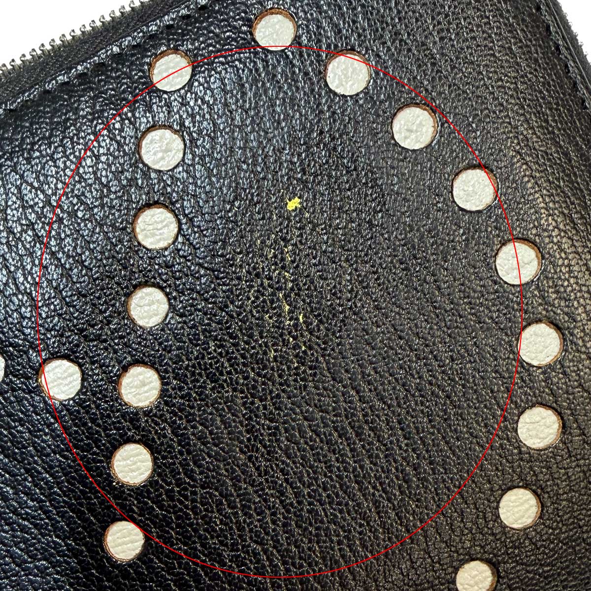[Pre-loved] HERMES long wallet Evelyne Round Wallet Zip Noir (Black)/Gris Perle Chevre Mysore Silver HW Stamp □Q[USED A][Authentic]