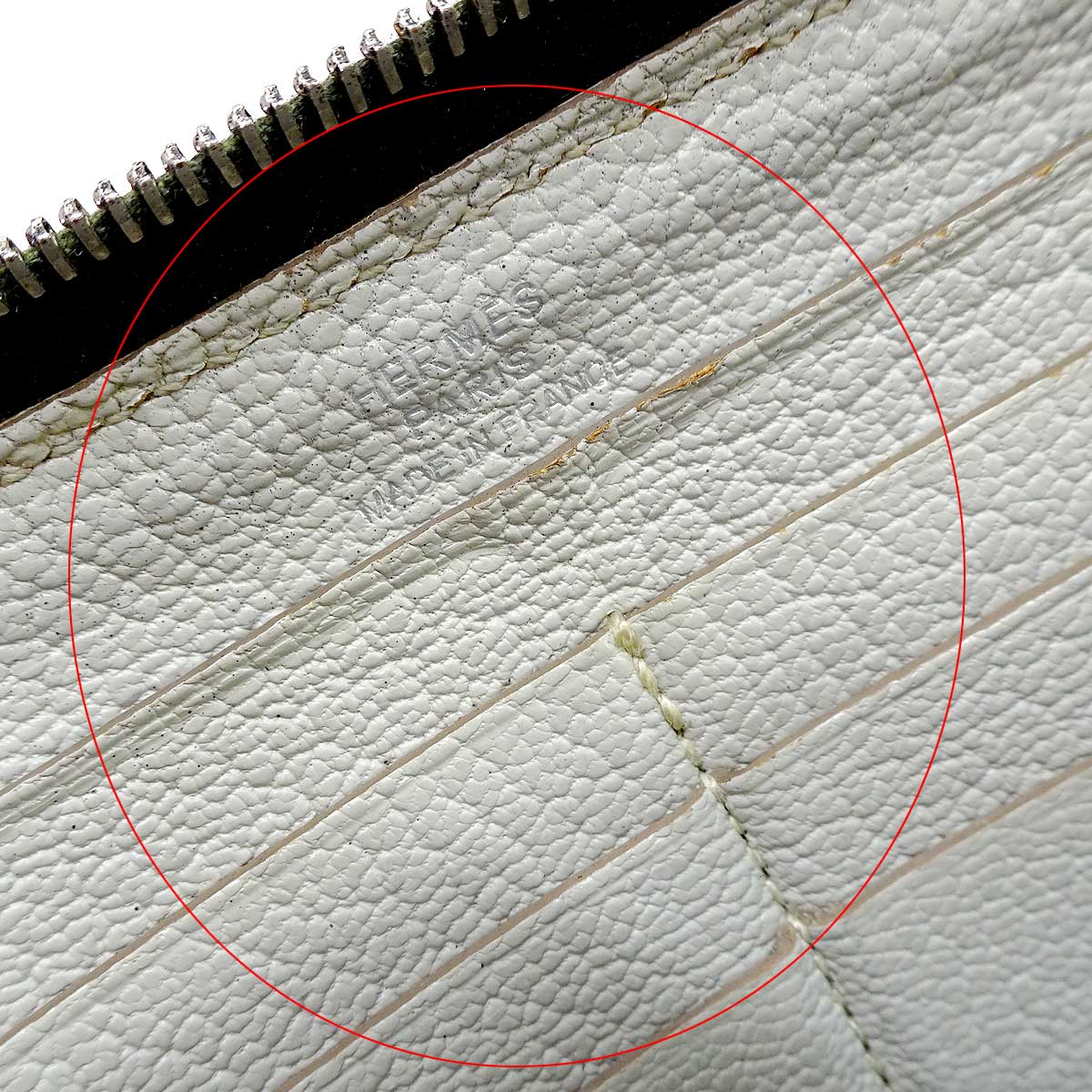 [Pre-loved] HERMES long wallet Evelyne Round Wallet Zip Noir (Black)/Gris Perle Chevre Mysore Silver HW Stamp □Q[USED A][Authentic]