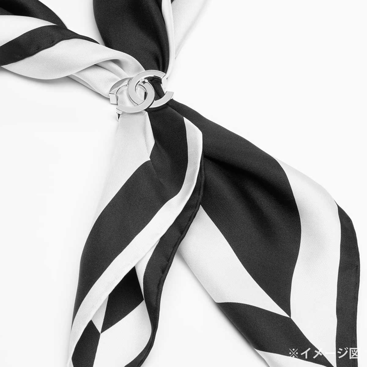 2026 S/S NEW CHANEL Scarf ring Simple COCO Mark Silver Silver HW AAC060[BRAND NEW][Authentic]