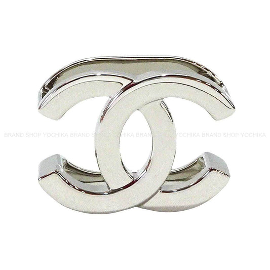 2026 S/S NEW CHANEL Scarf ring Simple COCO Mark Silver Silver HW AAC060[BRAND NEW][Authentic]