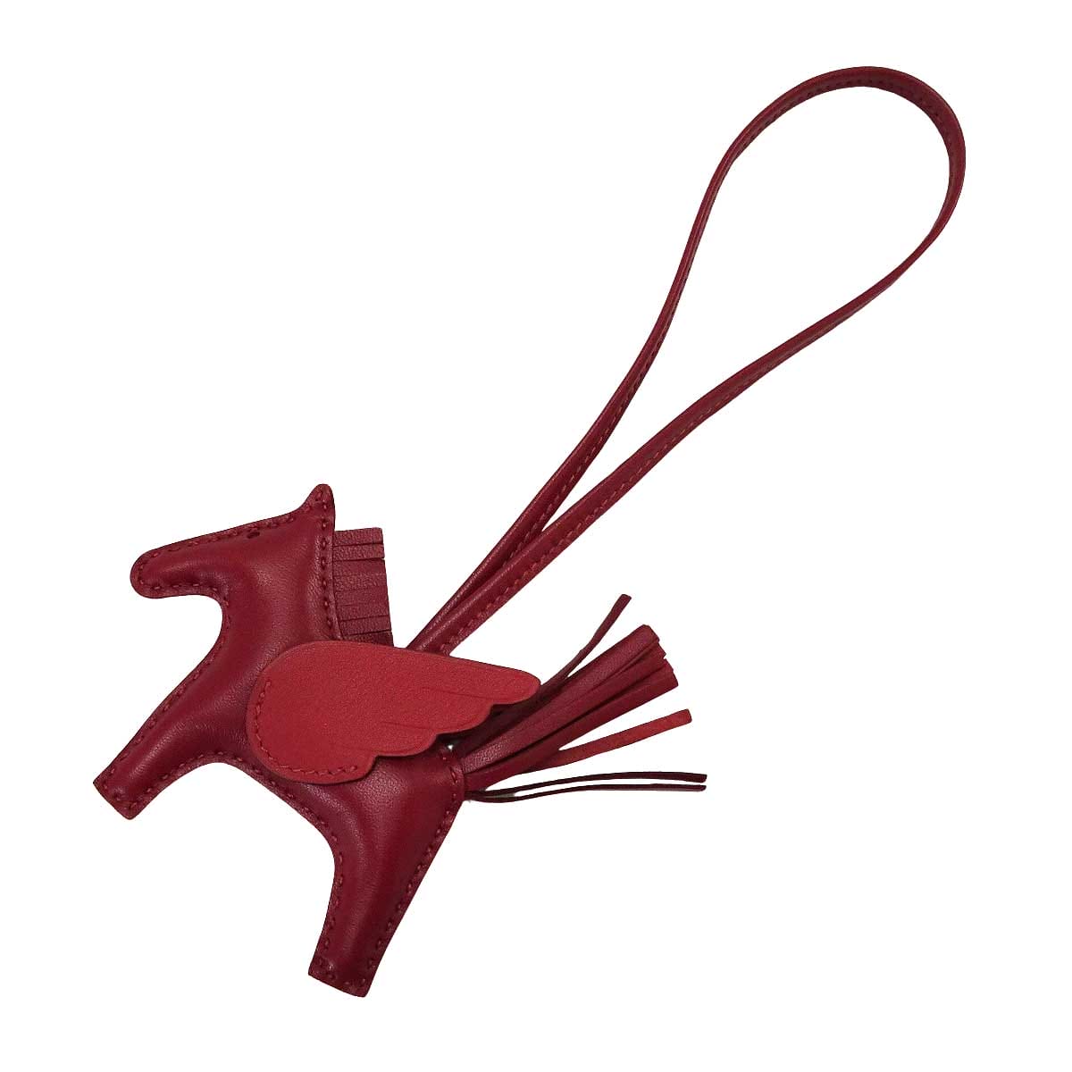 HERMES bag charm Rodeo Pegasus PM So Red Rouge Grenade Agneau Milo/Veau Swift Stamp K[BRAND NEW][Authentic]