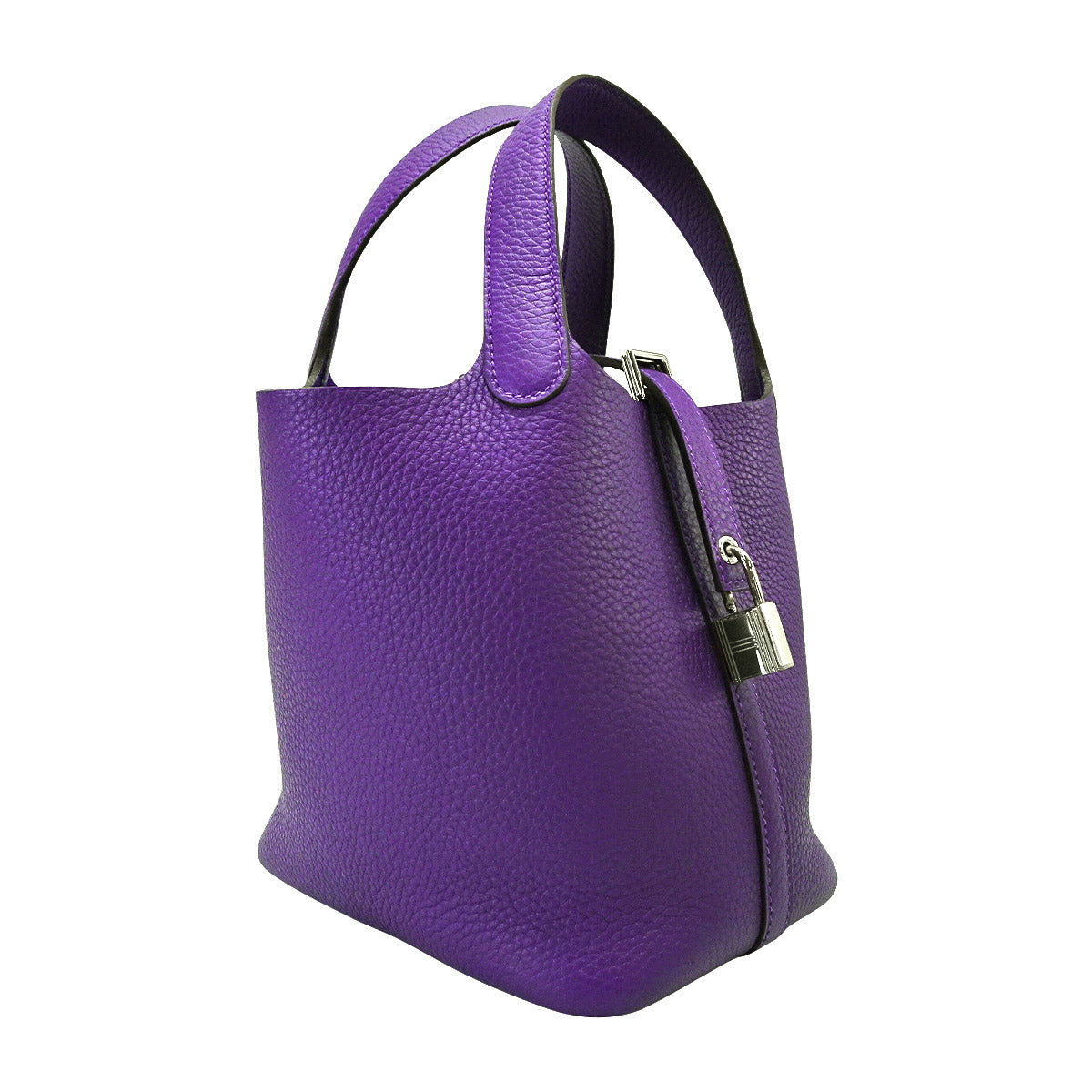 HERMES Handbag Picotin Lock 18 PM Purple Taurillon Clemence Silver HW Stamp G[BRAND NEW][Authentic]