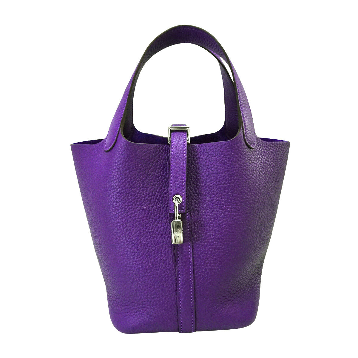 HERMES Handbag Picotin Lock 18 PM Purple Taurillon Clemence Silver HW Stamp G[BRAND NEW][Authentic]