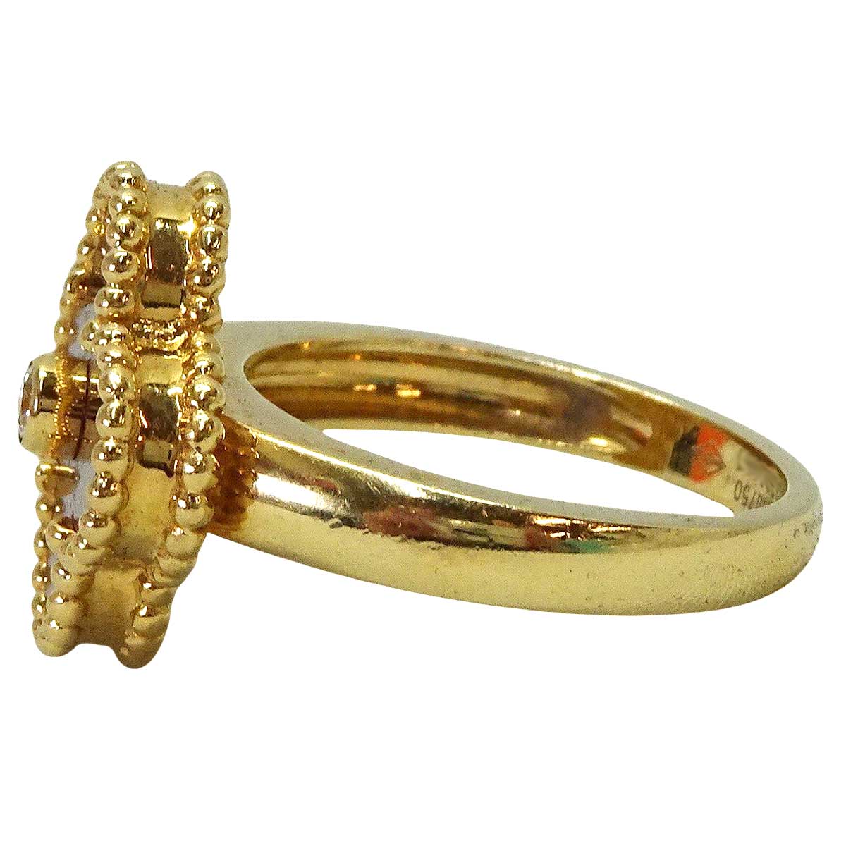 [Pre-loved] Van Cleef & Arpels ring Vintage Alhambra Red K18YG/Carnelian #51 VCARD40851[LIKE NEW][Authentic]
