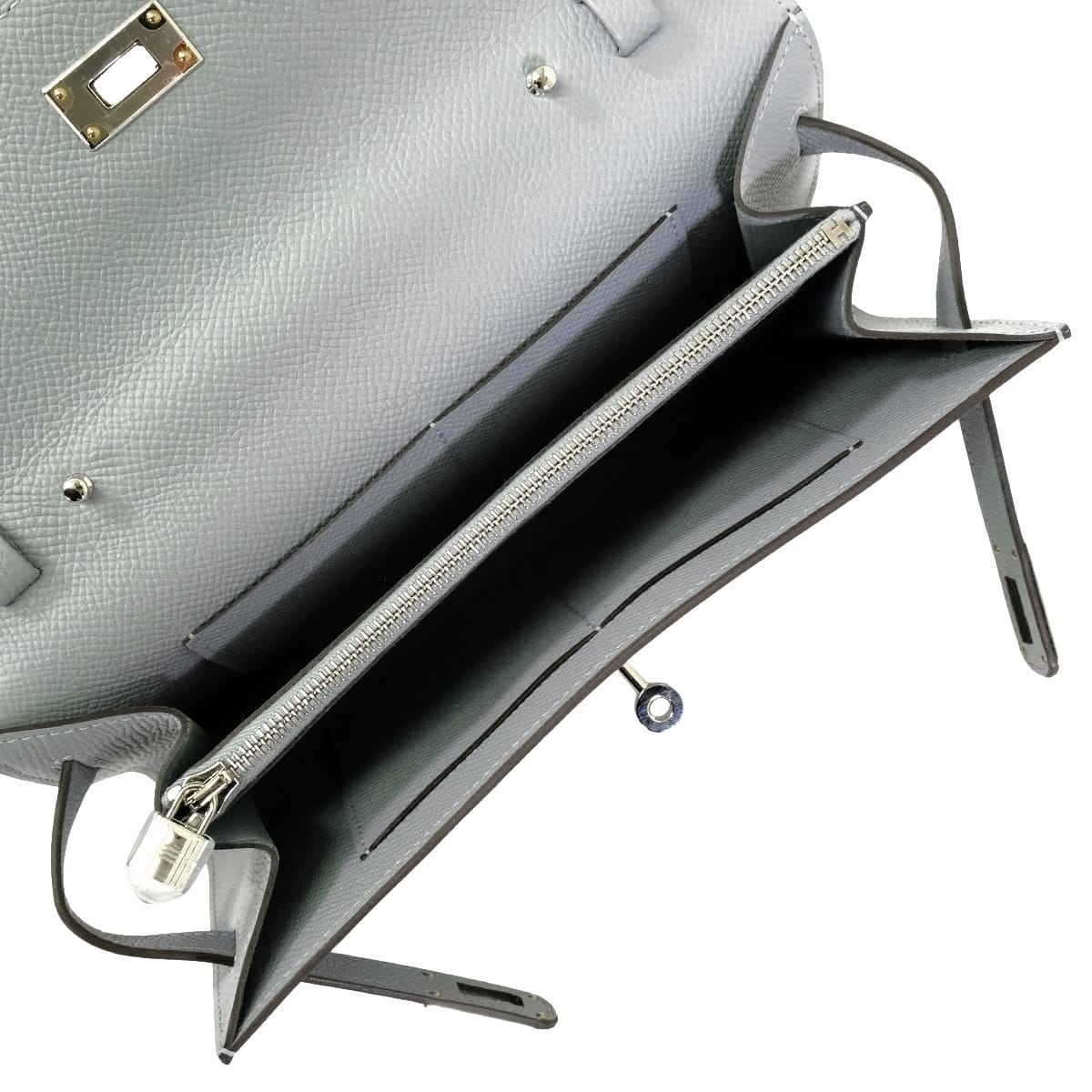 HERMES long wallet Kelly Wallet Long To Go Gris Pantin Veau Epsom Silver HW Stamp K[BRAND NEW][Authentic]