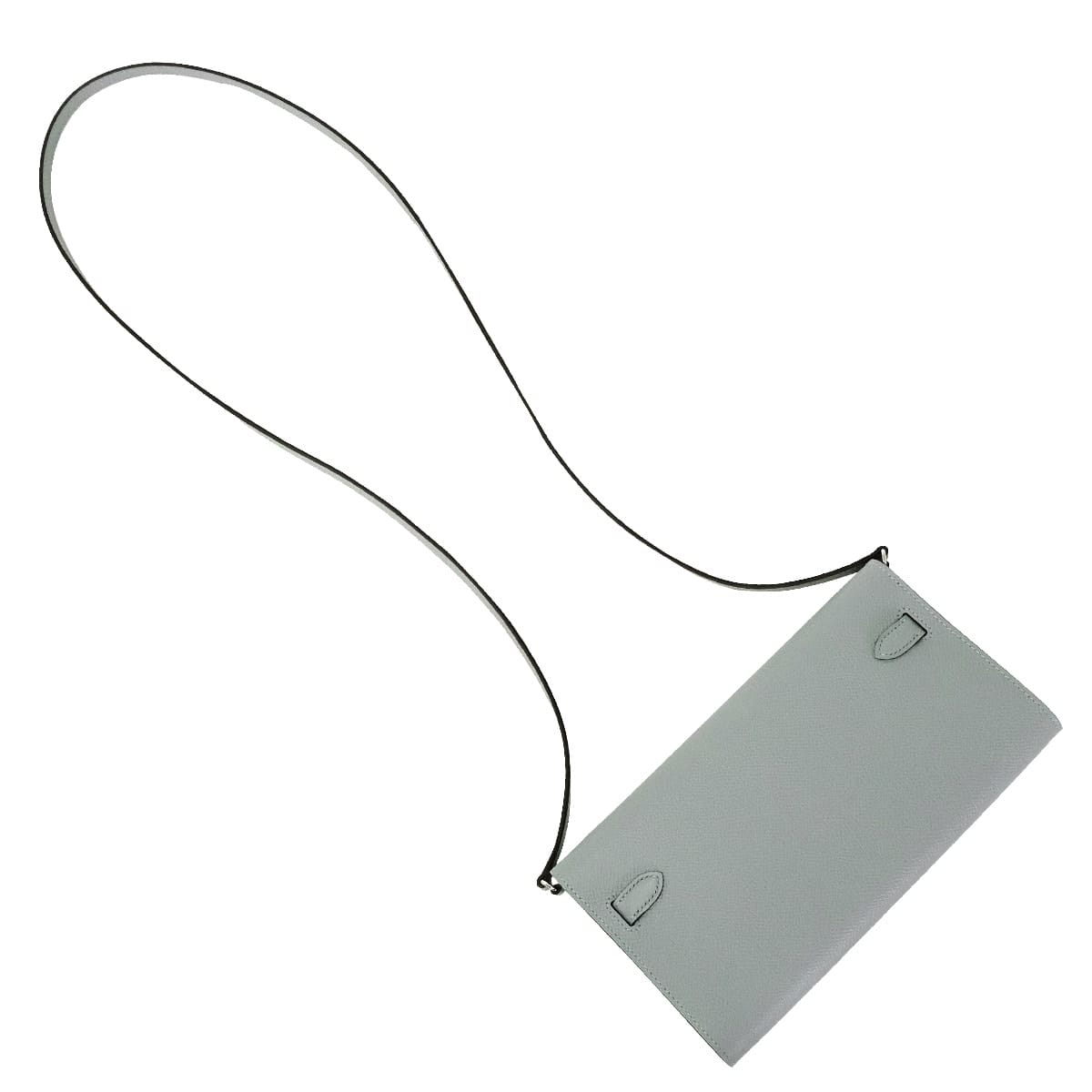 HERMES long wallet Kelly Wallet Long To Go Gris Pantin Veau Epsom Silver HW Stamp K[BRAND NEW][Authentic]