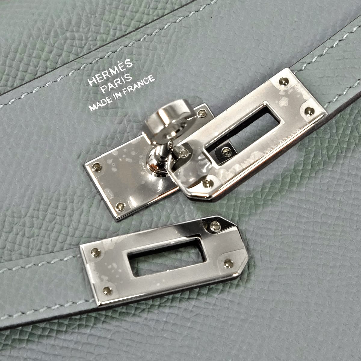 HERMES long wallet Kelly Wallet Long To Go Gris Pantin Veau Epsom Silver HW Stamp K[BRAND NEW][Authentic]