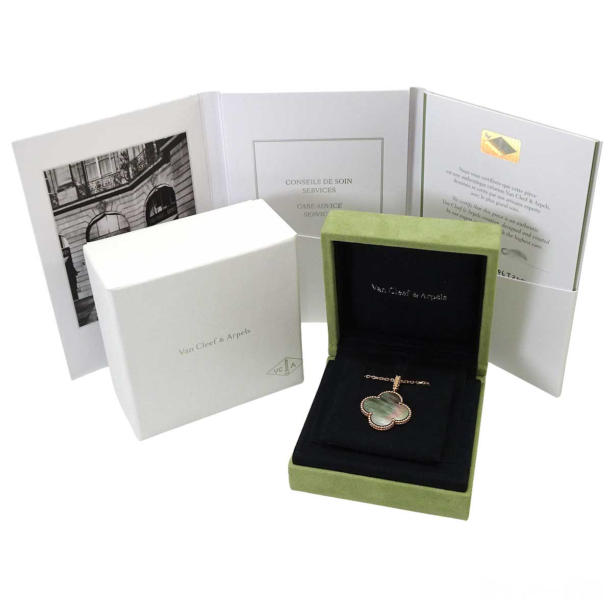 [Pre-loved] Van Cleef & Arpels necklace Magic Alhambra Long 1 MotifPink Gold K18PG/Mother of Pearl VCARP6I200[LIKE NEW][Authentic]