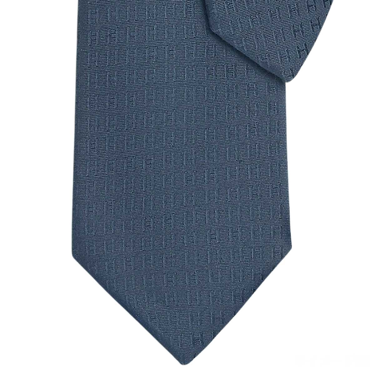 HERMES tie Faconne HBleu husard Silk100% H03632UT F1[BRAND NEW][Authentic]