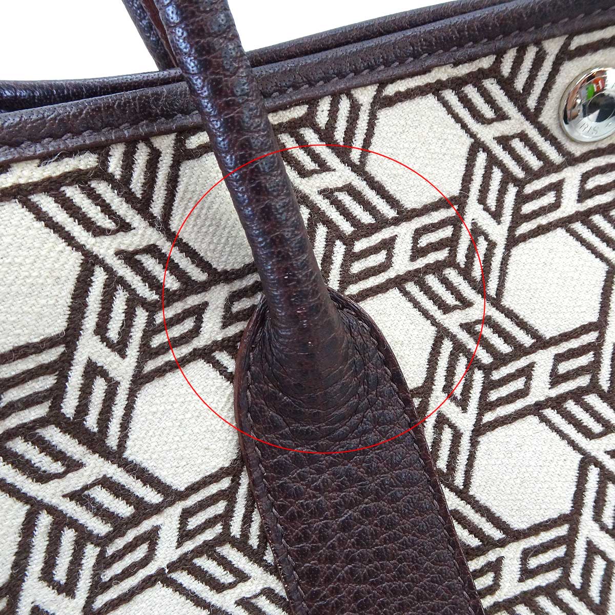 [Pre-loved] HERMES tote bag Garden Party 36 PM Ebene Toile So H/Buffle Skipper Silver HW Stamp □K[LIKE NEW][Authentic]