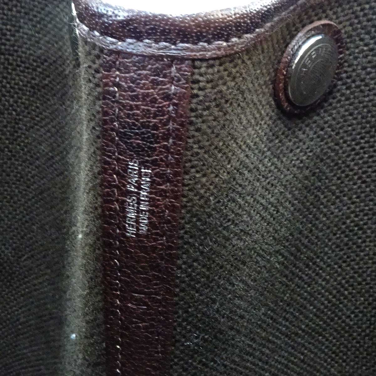 [Pre-loved] HERMES tote bag Garden Party 36 PM Ebene Toile So H/Buffle Skipper Silver HW Stamp □K[LIKE NEW][Authentic]