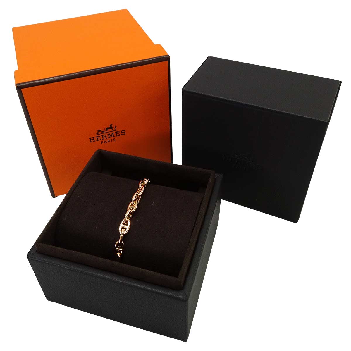 HERMES bracelet Chaine D'ancre TPM 24 LinksPink Gold K18PG[EXCELLENT][Authentic]