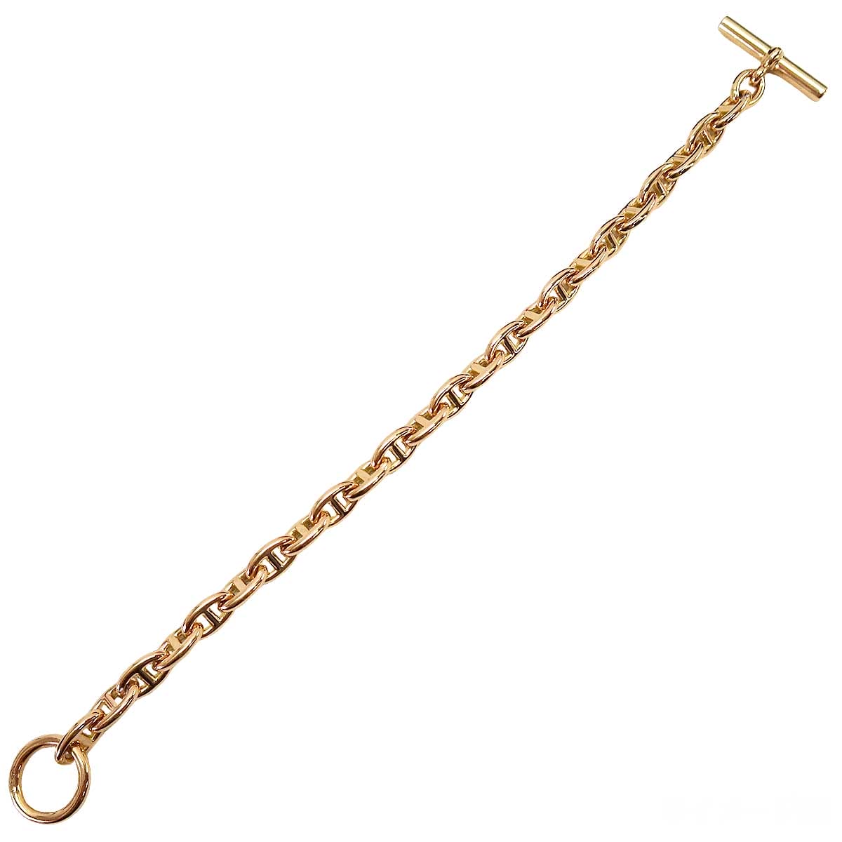 HERMES bracelet Chaine D'ancre TPM 24 LinksPink Gold K18PG[EXCELLENT][Authentic]
