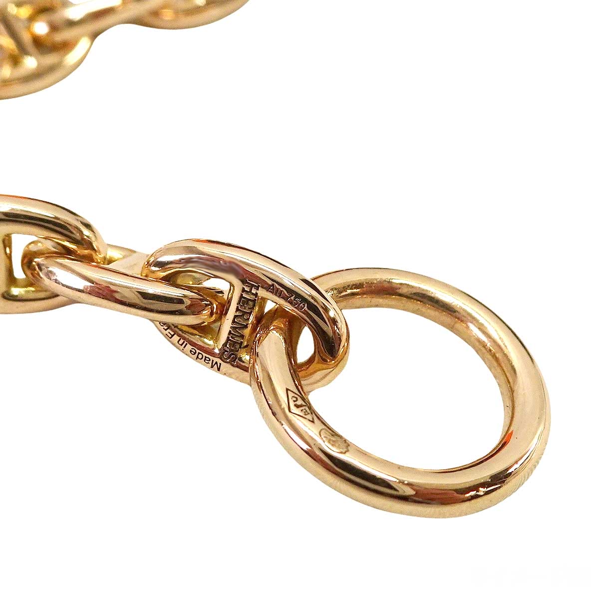 HERMES bracelet Chaine D'ancre TPM 24 LinksPink Gold K18PG[EXCELLENT][Authentic]