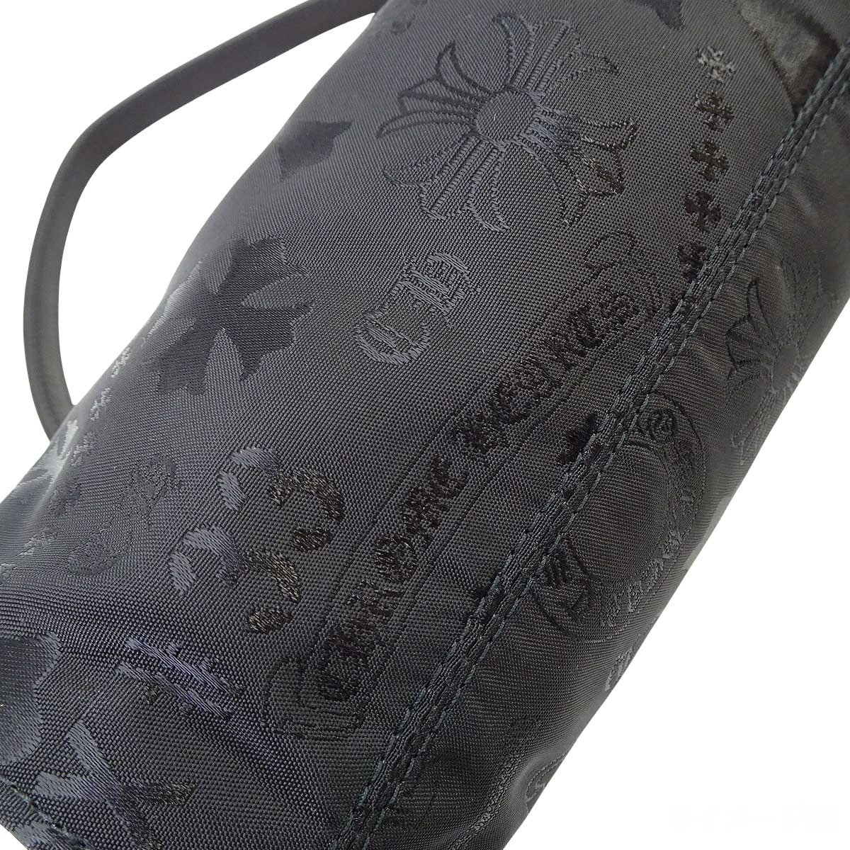 CHROME HEARTS Shoulder bag Monogram Pouch Noir (Black) Nylon/Cow Leather/Silver925 (SV925 Ag925)[EXCELLENT][Authentic]