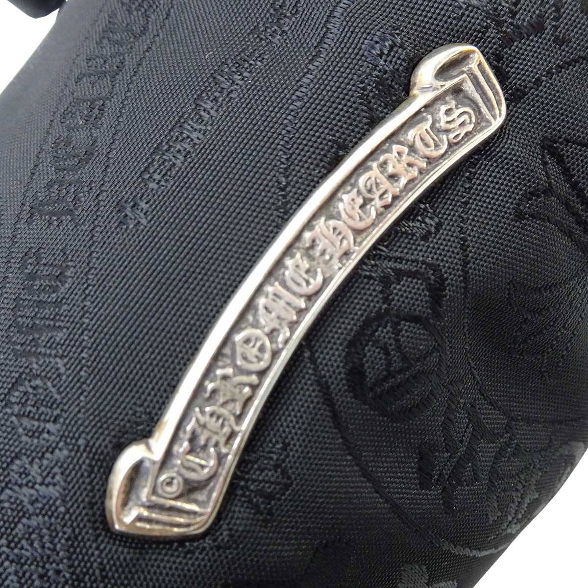 CHROME HEARTS Shoulder bag Monogram Pouch Noir (Black) Nylon/Cow Leather/Silver925 (SV925 Ag925)[EXCELLENT][Authentic]
