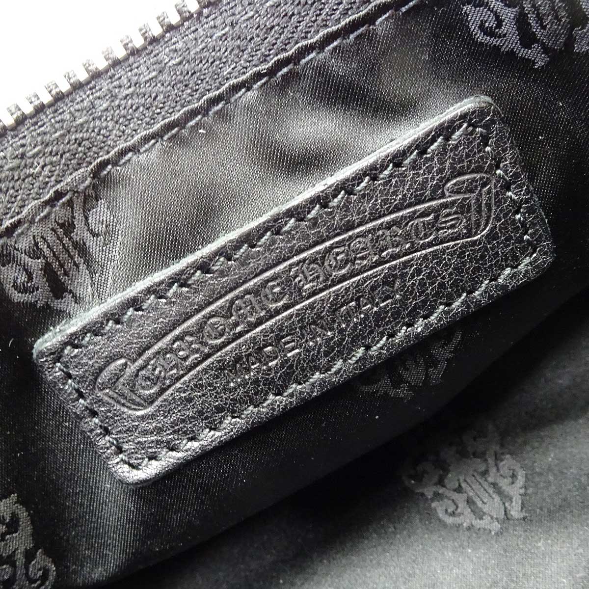CHROME HEARTS Shoulder bag Monogram Pouch Noir (Black) Nylon/Cow Leather/Silver925 (SV925 Ag925)[EXCELLENT][Authentic]