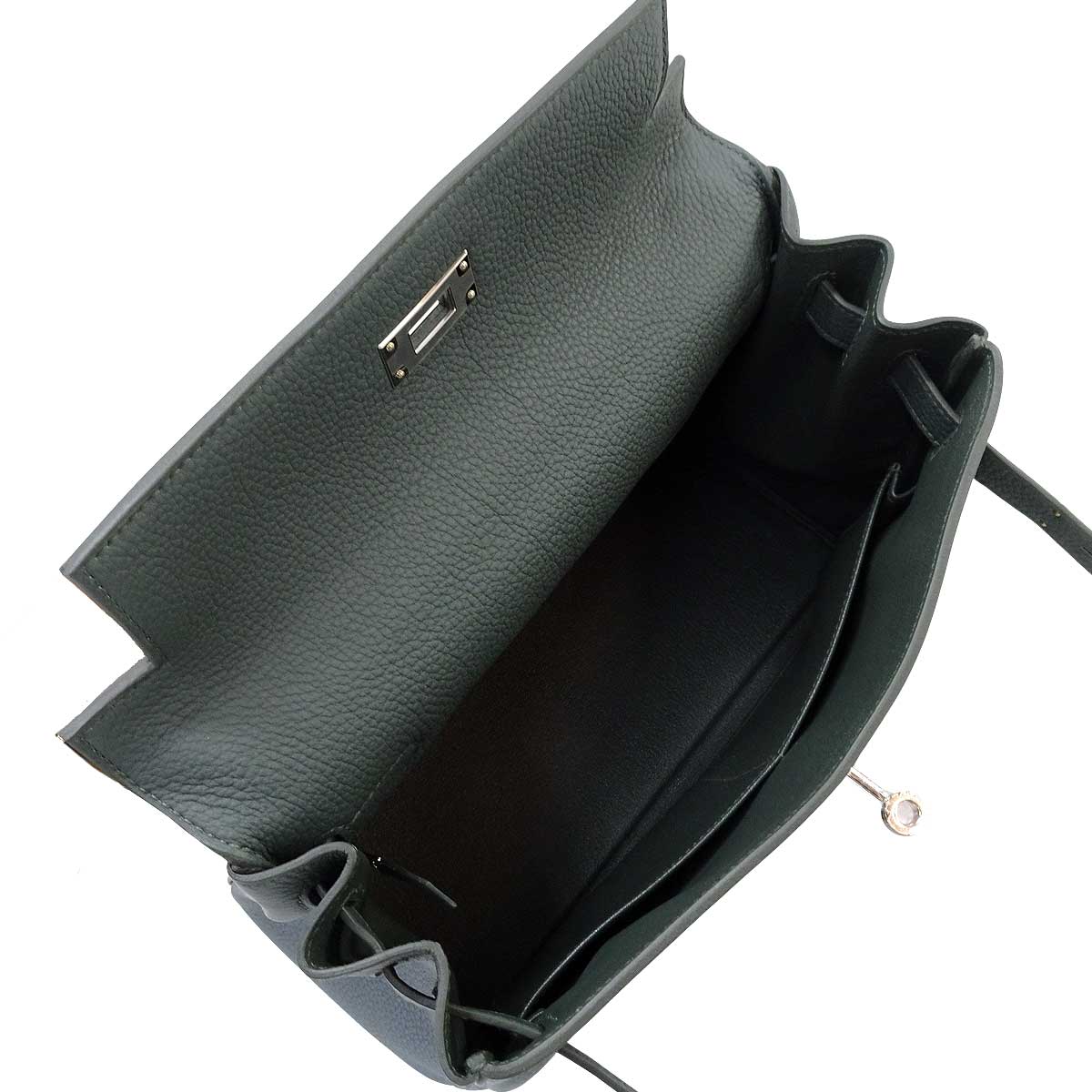 HERMES Shoulder bag Kelly28 Retourne Vert Mangrove Veau Togo Silver HW Stamp K[BRAND NEW][Authentic]