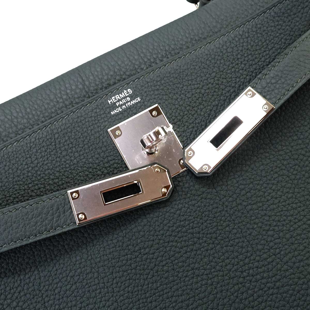 HERMES Shoulder bag Kelly28 Retourne Vert Mangrove Veau Togo Silver HW Stamp K[BRAND NEW][Authentic]