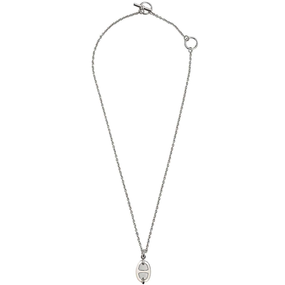 HERMES necklace Mini Maillon PM Pendant Cream Silver Plated/lacquer[BRAND NEW][Authentic]