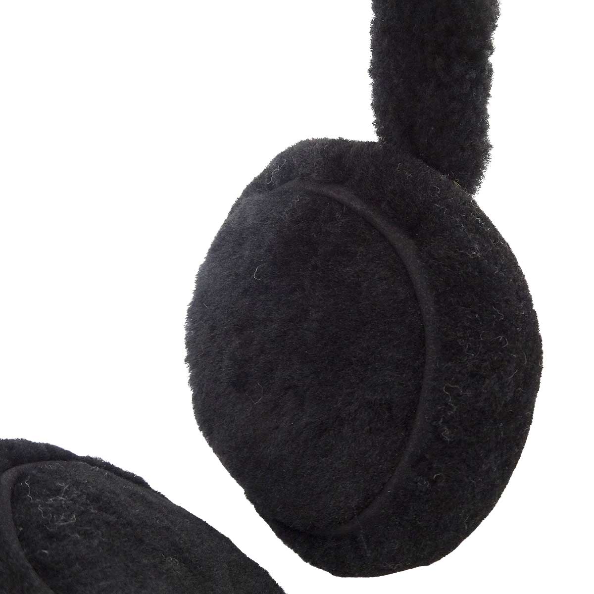 [Pre-loved] CHANEL ear protectors COCO Mark Noir (Black) Shearling Lambskin AAA431[USED SA][Authentic]
