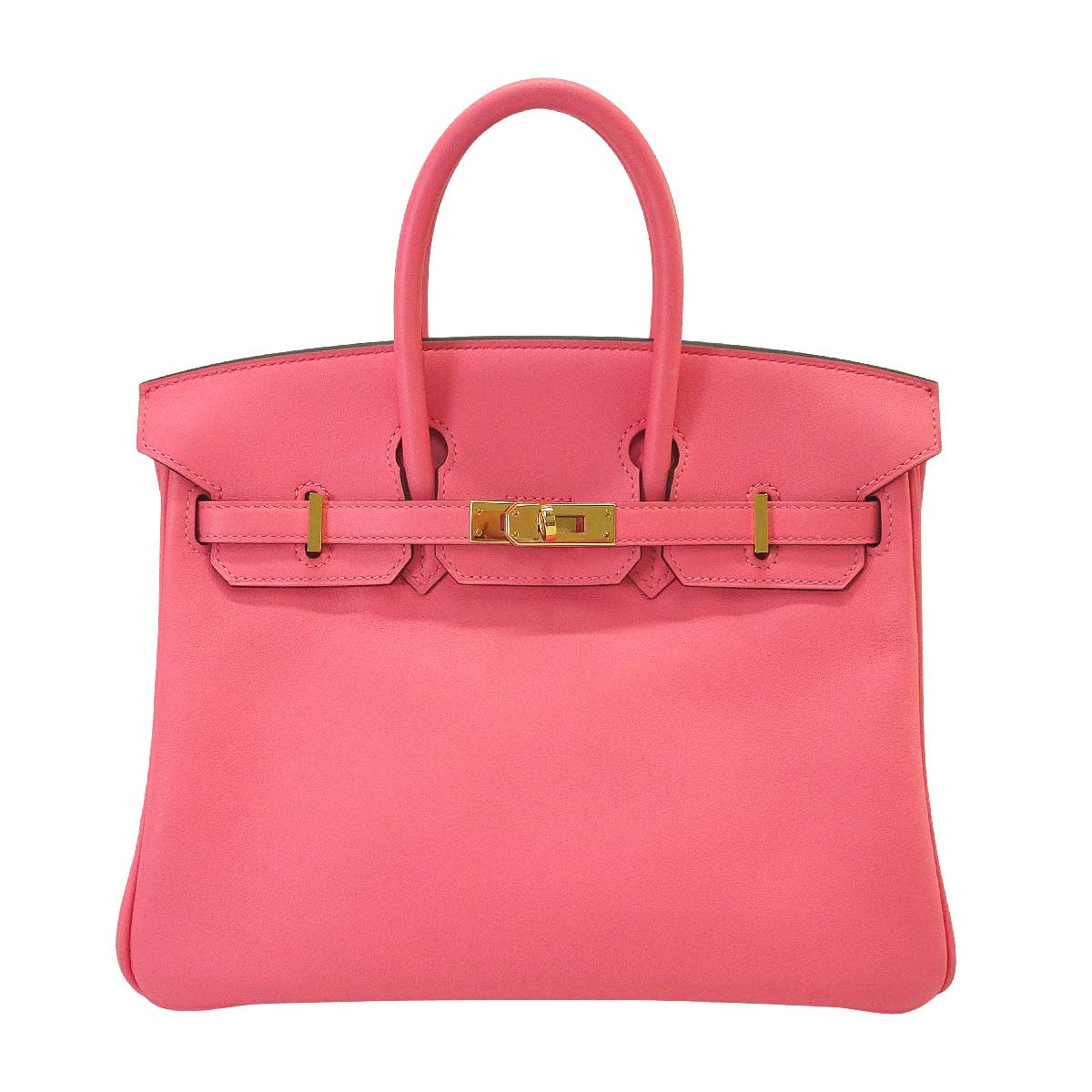 [Pre-loved] HERMES Handbag Birkin25 Rose Azalee Veau Swift Gold HW Stamp A[LIKE NEW][Authentic]