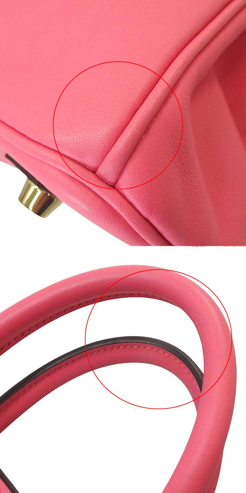 [Pre-loved] HERMES Handbag Birkin25 Rose Azalee Veau Swift Gold HW Stamp A[LIKE NEW][Authentic]