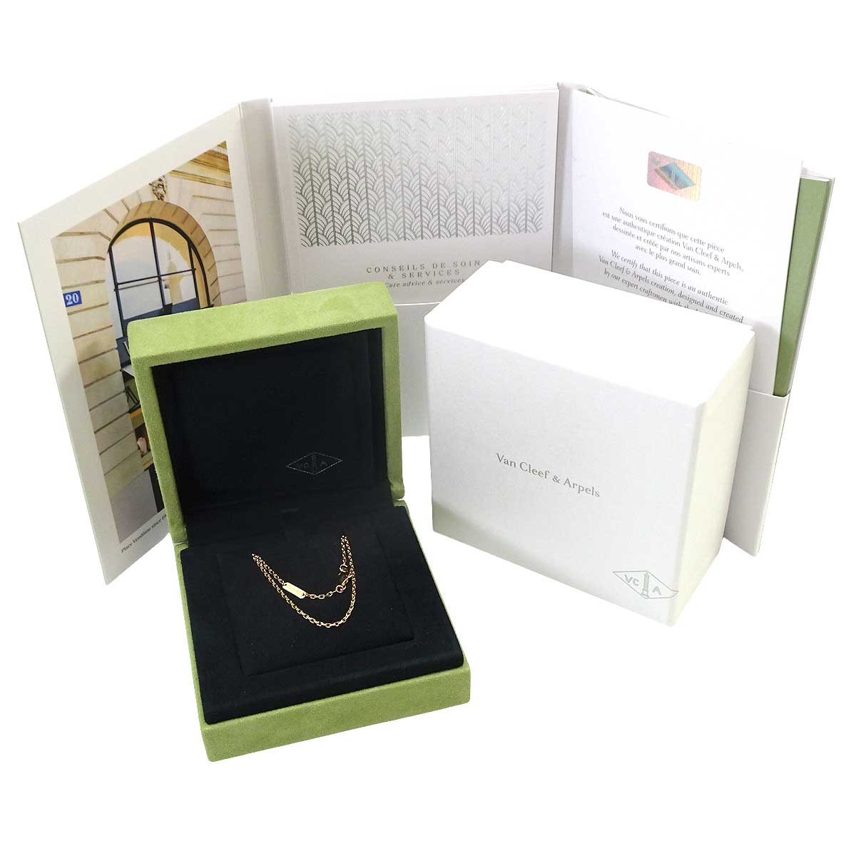 Van Cleef & Arpels necklace Forsa Chain 42cm Pendant Gold K18YG VCARO3YJ00[EXCELLENT][Authentic]