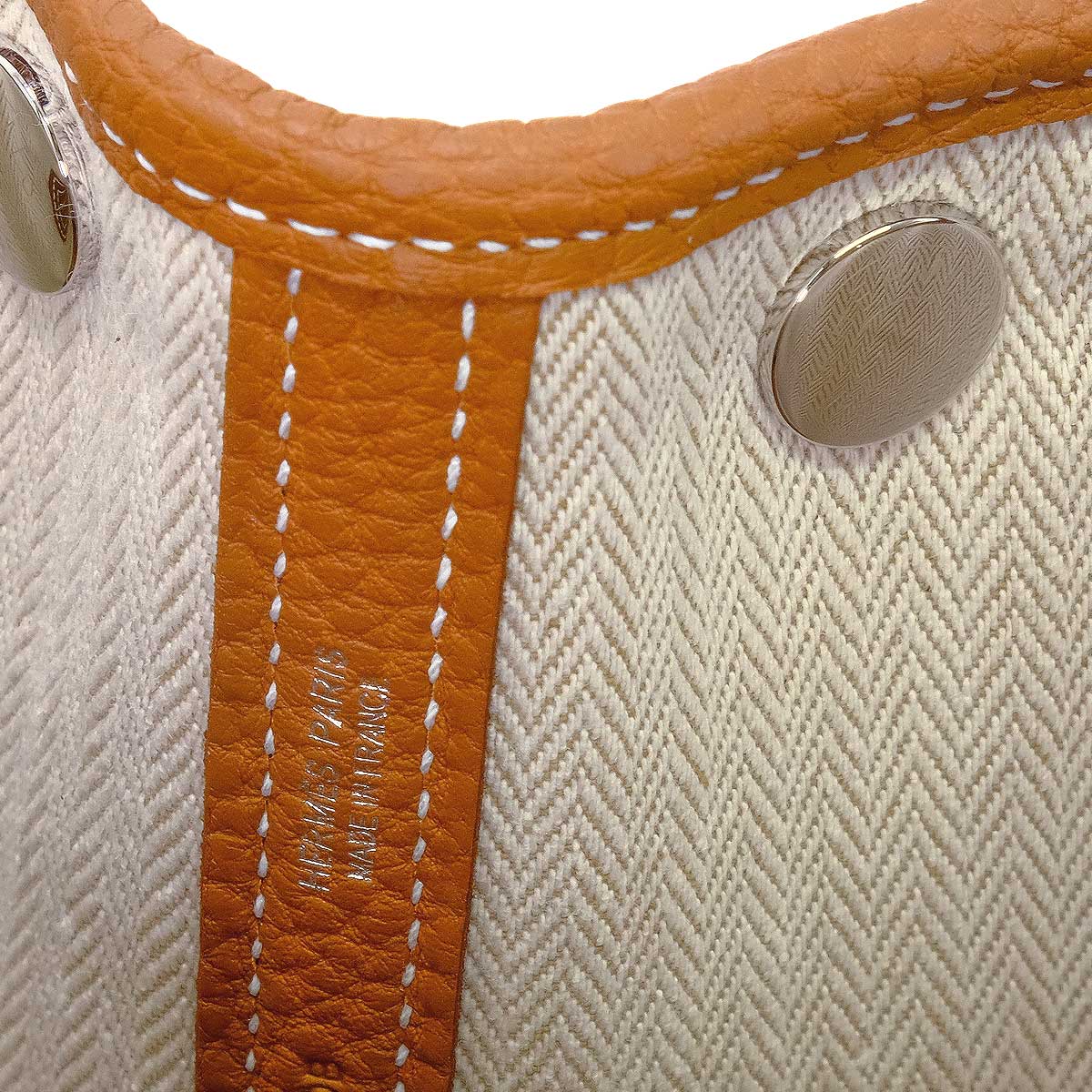 HERMES tote bag Garden Party 30 TPM All Leather Gold Veau Negonda Silver HW Stamp G[BRAND NEW][Authentic]