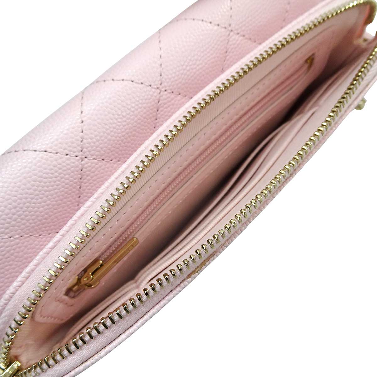[Pre-loved] CHANEL Shoulder bag Chain Matelasse COCO Phone CaseBaby Pink Graind Calf(Caviarskin) Champagne Gold HW AP2096[LIKE NEW][Authentic]