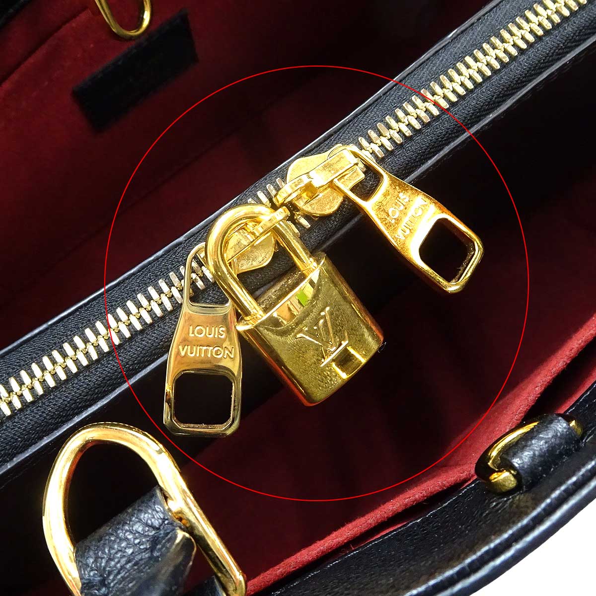[Pre-loved] LOUIS VUITTON Shoulder bag Hand MontaigneBB 2way Noir (Black)/Beige Monogram Empreinte Gold HW M45778[LIKE NEW][Authentic]